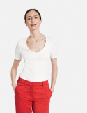 Bawełniany T-shirt Prążkowany Gerry Weber