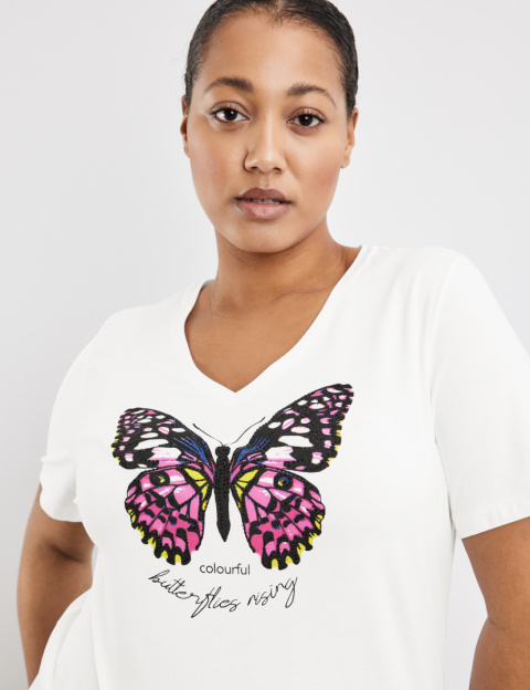 Bluzka z Nadrukiem z Krótkim Rękawem SAMOON