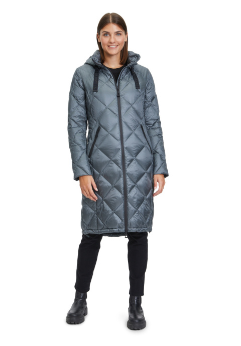 HIT Płaszcz Puchowy z Kapturem GIL BRET Stalowy HIT Płaszcz Puchowy z Kapturem GIL BRET Stalowy