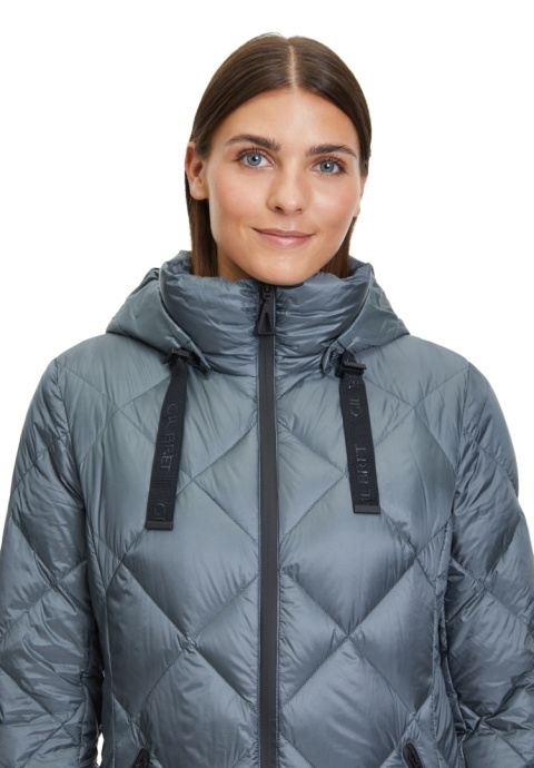 HIT Płaszcz Puchowy z Kapturem GIL BRET Stalowy HIT Płaszcz Puchowy z Kapturem GIL BRET Stalowy