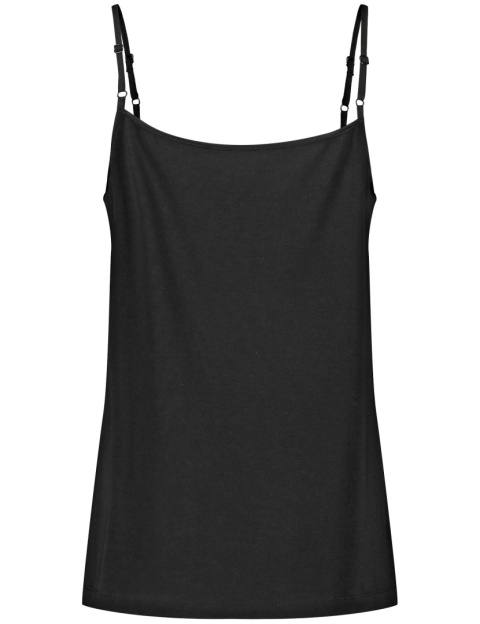 Czarny Lejący Top z Koronkowym Obszyciem Gerry Weber