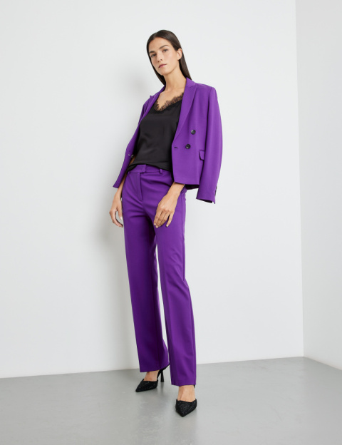 Czarny Lejący Top z Koronkowym Obszyciem Gerry Weber