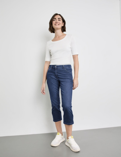 Spodnie Ciemny Jeans dł. 3/4 Gerry Weber Spodnie Ciemny Jeans dł. 3/4 Gerry Weber