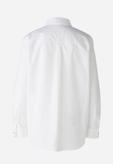 Biała Bluzka Koszulowa Klasyczna OUI
