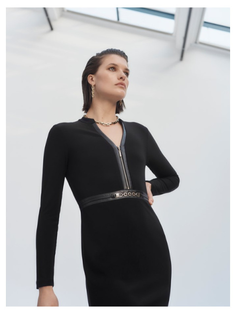 Sukienka Ołówkowa w Kolorze Czarnym Joseph Ribkoff Sukienka Ołówkowa w Kolorze Czarnym Joseph Ribkoff