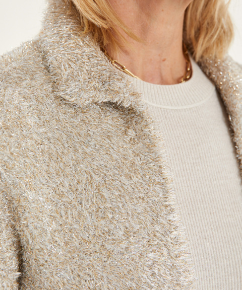 Sweter- Narzutka Ze Złotą i Srebrną Nitką OUI Sweter- Narzutka Ze Złotą i Srebrną Nitką OUI