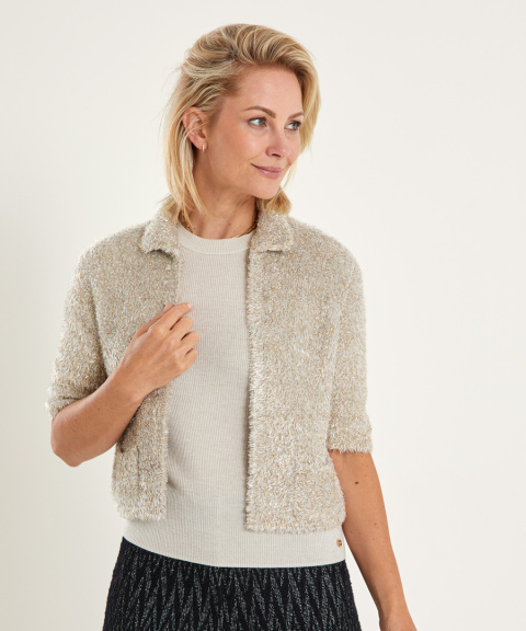 Sweter- Narzutka Ze Złotą i Srebrną Nitką OUI Sweter- Narzutka Ze Złotą i Srebrną Nitką OUI