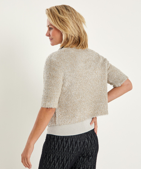 Sweter- Narzutka Ze Złotą i Srebrną Nitką OUI Sweter- Narzutka Ze Złotą i Srebrną Nitką OUI