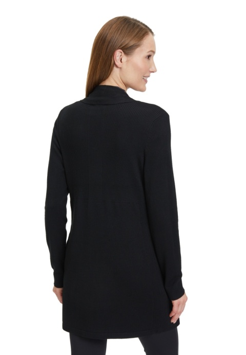 Czarna Narzutka Kardigan Betty Barclay z Kieszeniami