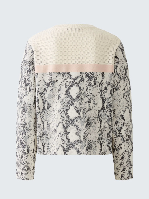 Pastelowy Sweter w Wężowy Wzór marki OUI