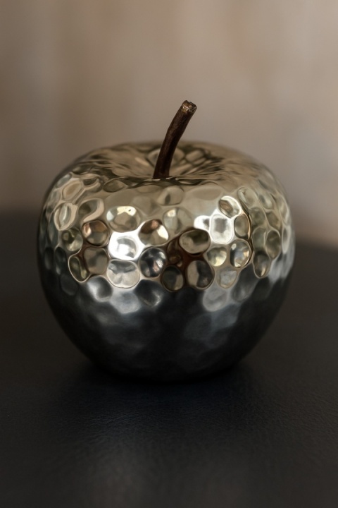 Dekoracja Jabłko Srebrne Na Prezent