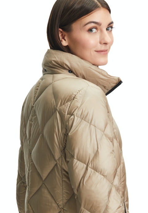 Płaszcz Puchowy z Kapturem GIL BRET Beżowoy