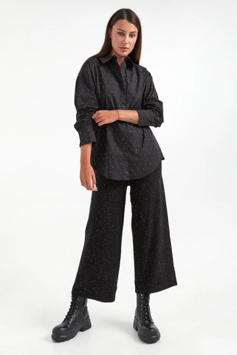 Koszula Czarna z Cyrkoniami Joseph Ribkoff