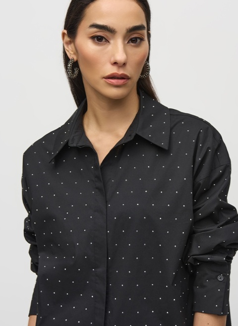 Koszula Czarna z Cyrkoniami Joseph Ribkoff