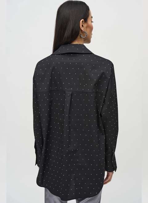 Koszula Czarna z Cyrkoniami Joseph Ribkoff