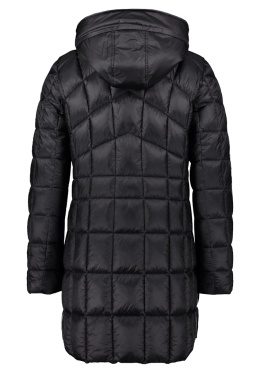 Czarny Płaszcz Pikowany z Kapturem GIL BRET