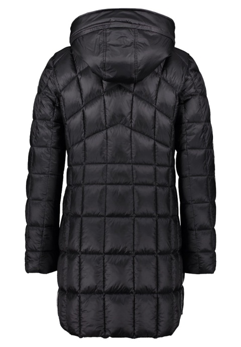 Czarny Płaszcz Pikowany z Kapturem GIL BRET