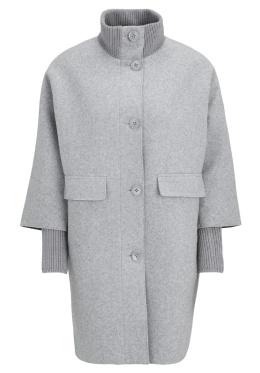 Szary Płaszcz Z Wełną Betty Barclay
