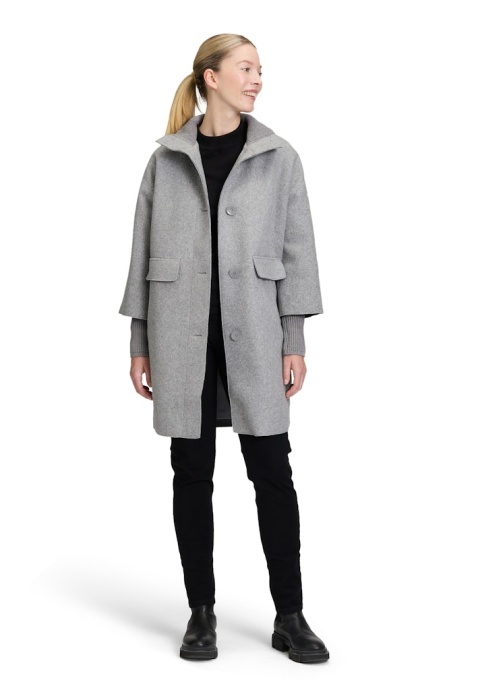 Szary Płaszcz Z Wełną Betty Barclay